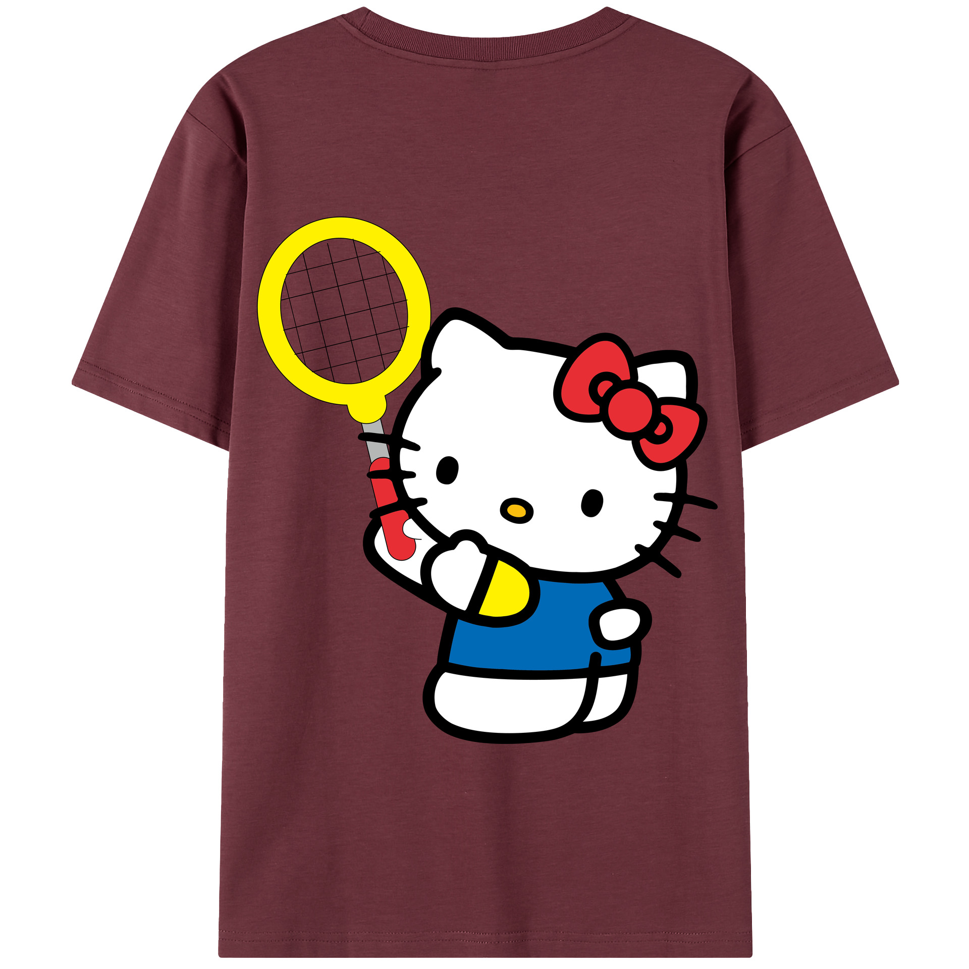 （画像用） Hello Kitty ハローキティ 綿100％半袖Tシャツ（背面プリント）